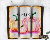Watercolor Pumpkins Purple Tumbler Design, Fall PNG Product Image 4