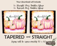 Watercolor Pumpkins Purple Tumbler Design, Fall PNG Product Image 2