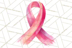 Watercolor Pink Ribbon Clipart, Breast Cancer Awareness PNG Product Image 2