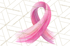 Watercolor Pink Ribbon Clipart, Breast Cancer Awareness PNG Product Image 3