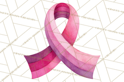 Watercolor Pink Ribbon Clipart, Breast Cancer Awareness PNG Product Image 4