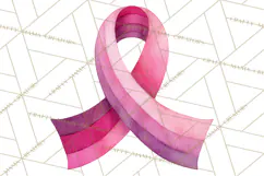 Watercolor Pink Ribbon Clipart, Breast Cancer Awareness PNG Product Image 4