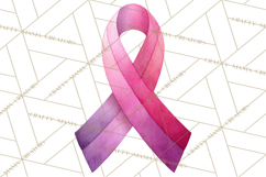 Watercolor Pink Ribbon Clipart, Breast Cancer Awareness PNG Product Image 5
