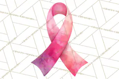 Watercolor Pink Ribbon Clipart, Breast Cancer Awareness PNG Product Image 2
