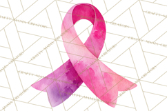 Watercolor Pink Ribbon Clipart, Breast Cancer Awareness PNG Product Image 3