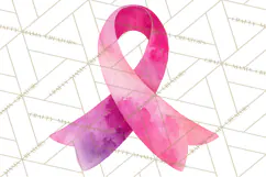 Watercolor Pink Ribbon Clipart, Breast Cancer Awareness PNG Product Image 3
