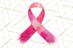 Watercolor Pink Ribbon Clipart, Breast Cancer Awareness PNG Product Image 2