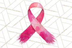 Watercolor Pink Ribbon Clipart, Breast Cancer Awareness PNG Product Image 2