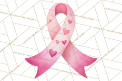 Watercolor Pink Ribbon Clipart, Breast Cancer Awareness PNG Product Image 2