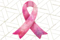 Watercolor Pink Ribbon Clipart, Breast Cancer Awareness PNG Product Image 5