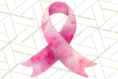 Watercolor Pink Ribbon Clipart, Breast Cancer Awareness PNG Product Image 2
