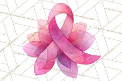 Watercolor Pink Ribbon Clipart, Breast Cancer Awareness PNG Product Image 3