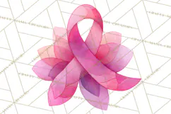 Watercolor Pink Ribbon Clipart, Breast Cancer Awareness PNG Product Image 3