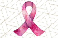 Watercolor Pink Ribbon Clipart, Breast Cancer Awareness PNG Product Image 3