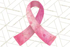 Watercolor Pink Ribbon Clipart, Breast Cancer Awareness PNG Product Image 2
