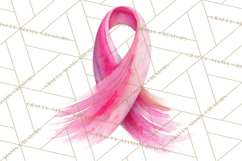 Watercolor Pink Ribbon Clipart, Breast Cancer Awareness PNG Product Image 3
