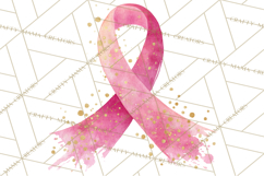 Watercolor Pink Ribbon Clipart, Breast Cancer Awareness PNG Product Image 3