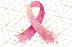 Watercolor Pink Ribbon Clipart, Breast Cancer Awareness PNG Product Image 3