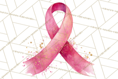 Watercolor Pink Ribbon Clipart, Breast Cancer Awareness PNG Product Image 4
