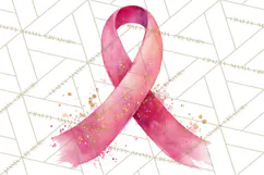 Watercolor Pink Ribbon Clipart, Breast Cancer Awareness PNG Product Image 4