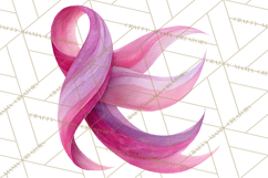 Watercolor Pink Ribbon Clipart, Breast Cancer Awareness PNG Product Image 5