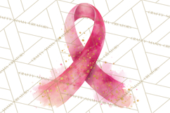 Watercolor Pink Ribbon Clipart, Breast Cancer Awareness PNG Product Image 2
