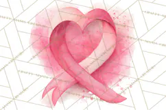 Watercolor Pink Ribbon Clipart, Breast Cancer Awareness PNG Product Image 2