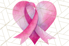 Watercolor Pink Ribbon Clipart, Breast Cancer Awareness PNG Product Image 3
