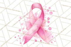 Watercolor Pink Ribbon Clipart, Breast Cancer Awareness PNG Product Image 5
