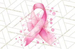 Watercolor Pink Ribbon Clipart, Breast Cancer Awareness PNG Product Image 5