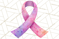 Watercolor Pink Ribbon Clipart, Breast Cancer Awareness PNG Product Image 4