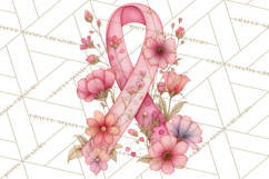 Watercolor Pink Ribbon Clipart, Breast Cancer Awareness PNG Product Image 5