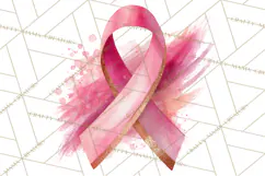 Watercolor Pink Ribbon Clipart, Breast Cancer Awareness PNG Product Image 3