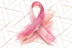 Watercolor Pink Ribbon Clipart, Breast Cancer Awareness PNG Product Image 5