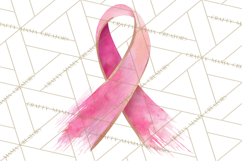 Watercolor Pink Ribbon Clipart, Breast Cancer Awareness PNG Product Image 2