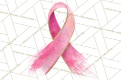 Watercolor Pink Ribbon Clipart, Breast Cancer Awareness PNG Product Image 2