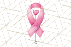 Watercolor Pink Ribbon Clipart, Breast Cancer Awareness PNG Product Image 4