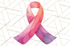 Watercolor Pink Ribbon Clipart, Breast Cancer Awareness PNG Product Image 5