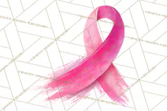 Watercolor Pink Ribbon Clipart, Breast Cancer Awareness PNG Product Image 2