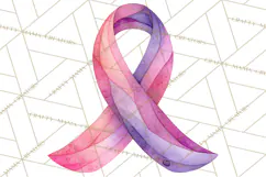 Watercolor Pink Ribbon Clipart, Breast Cancer Awareness PNG Product Image 4