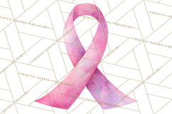 Watercolor Pink Ribbon Clipart, Breast Cancer Awareness PNG Product Image 5