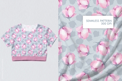 Watercolor Pink Rose Buds Seamless Pattern Product Image 2