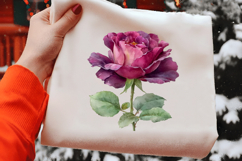 Watercolor Pink Rose Clipart Product Image 2