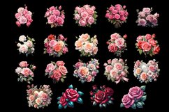 Watercolor Pink Rose Clipart, Blush Rose Product Image 3