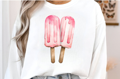 Watercolor Pink Summer Clipart Product Image 2