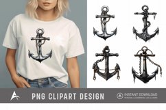 Watercolor Pirate Anchor Clipart Product Image 1