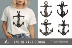 Watercolor Pirate Anchor Clipart Product Image 1