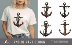 Watercolor Pirate Anchor Clipart Product Image 1