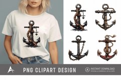 Watercolor Pirate Anchor Clipart Product Image 1