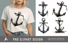 Watercolor Pirate Anchor Clipart Product Image 1